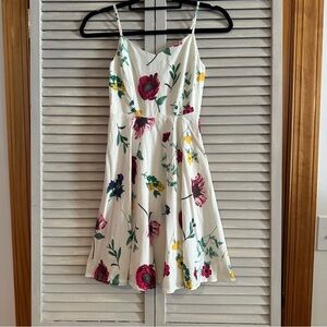 Old Navy Floral Mini Dress - Cream and Pink